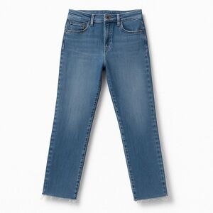 AG Adriano Goldschmied Blue Farrah Skinny Raw Hem Denim Jeans - 30R